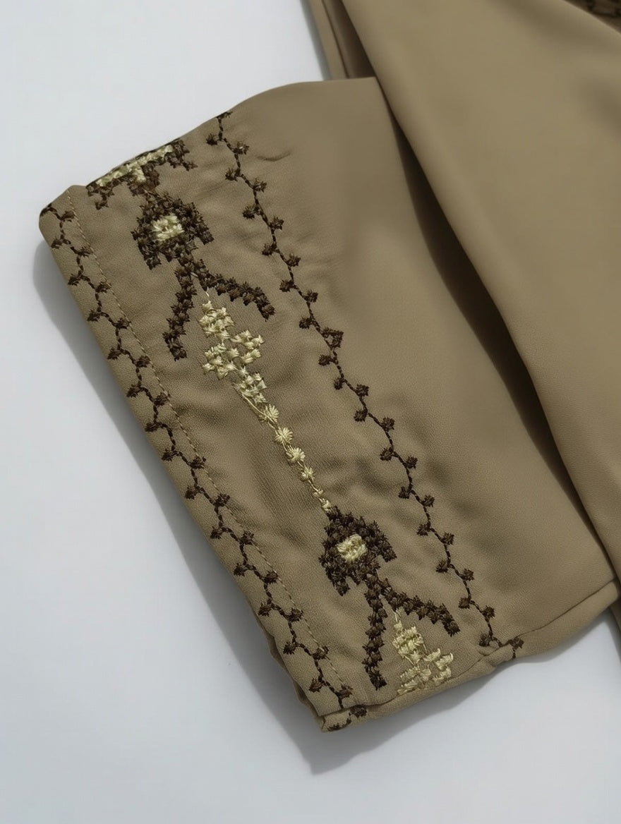 Brown Embroidered Panjabi