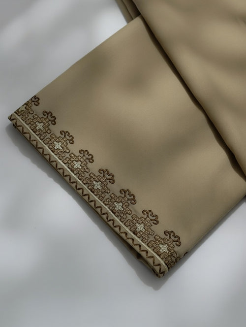 Cream Embroidered Panjabi